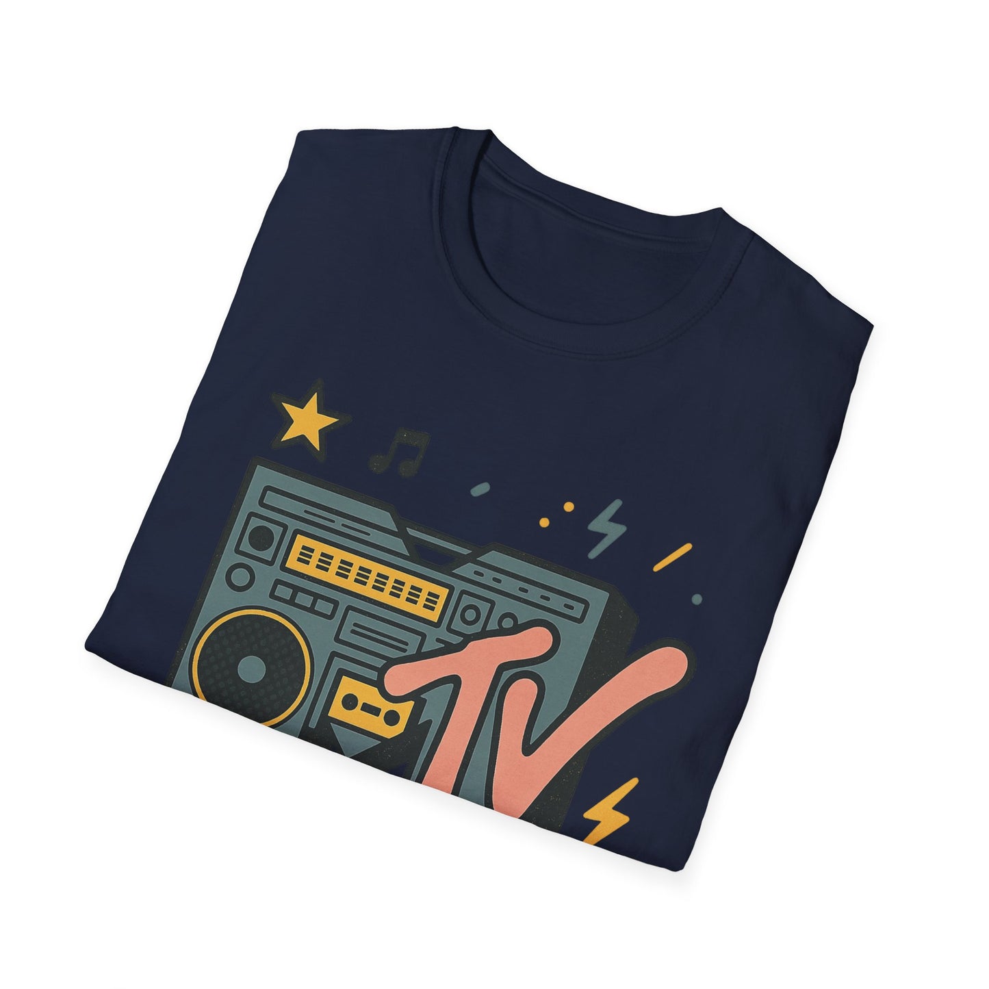 Camiseta gráfica retro de MTV con estampado de guepardo, estilo rock, unisex, estilo banda de los años 80 y 90