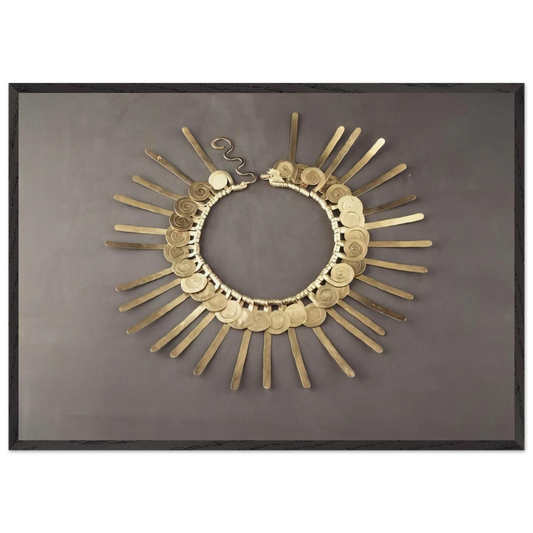 NECKLACE 1937 - Alexander Calder 70x100 cm / 28x40 inches Framed Art Print – Black Wooden Frame