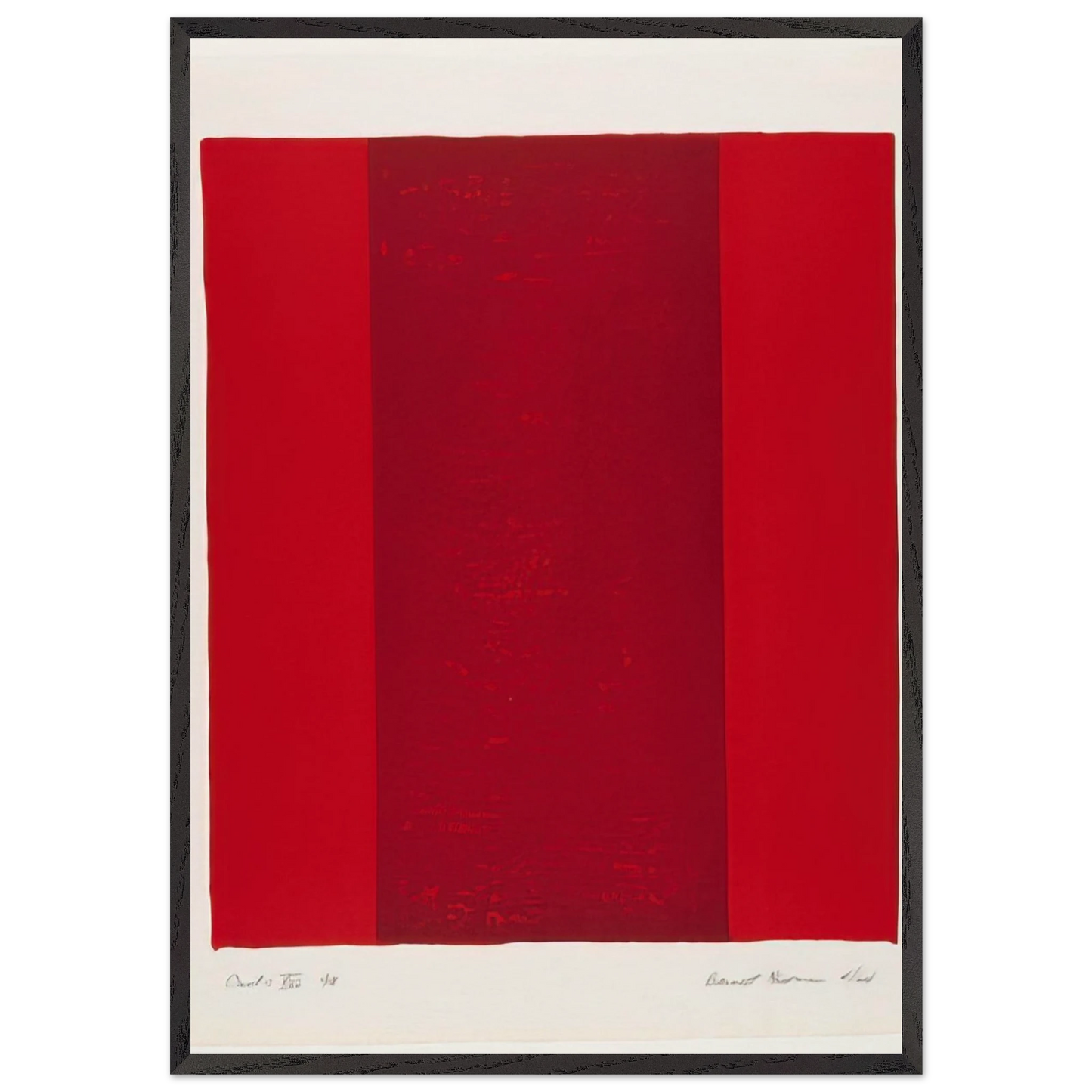 Canto XVI - Barnett Newman 70x100 cm / 28x40 inches Framed Art Print – Black Wooden Frame
