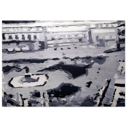 TOWNSCAPE M6 1968 - Gerhard Richter Brushed Aluminum Print - 70x100 cm / 28x40 inches | Gerhard Richter Aluminum Print | Gerhard Richter Prints