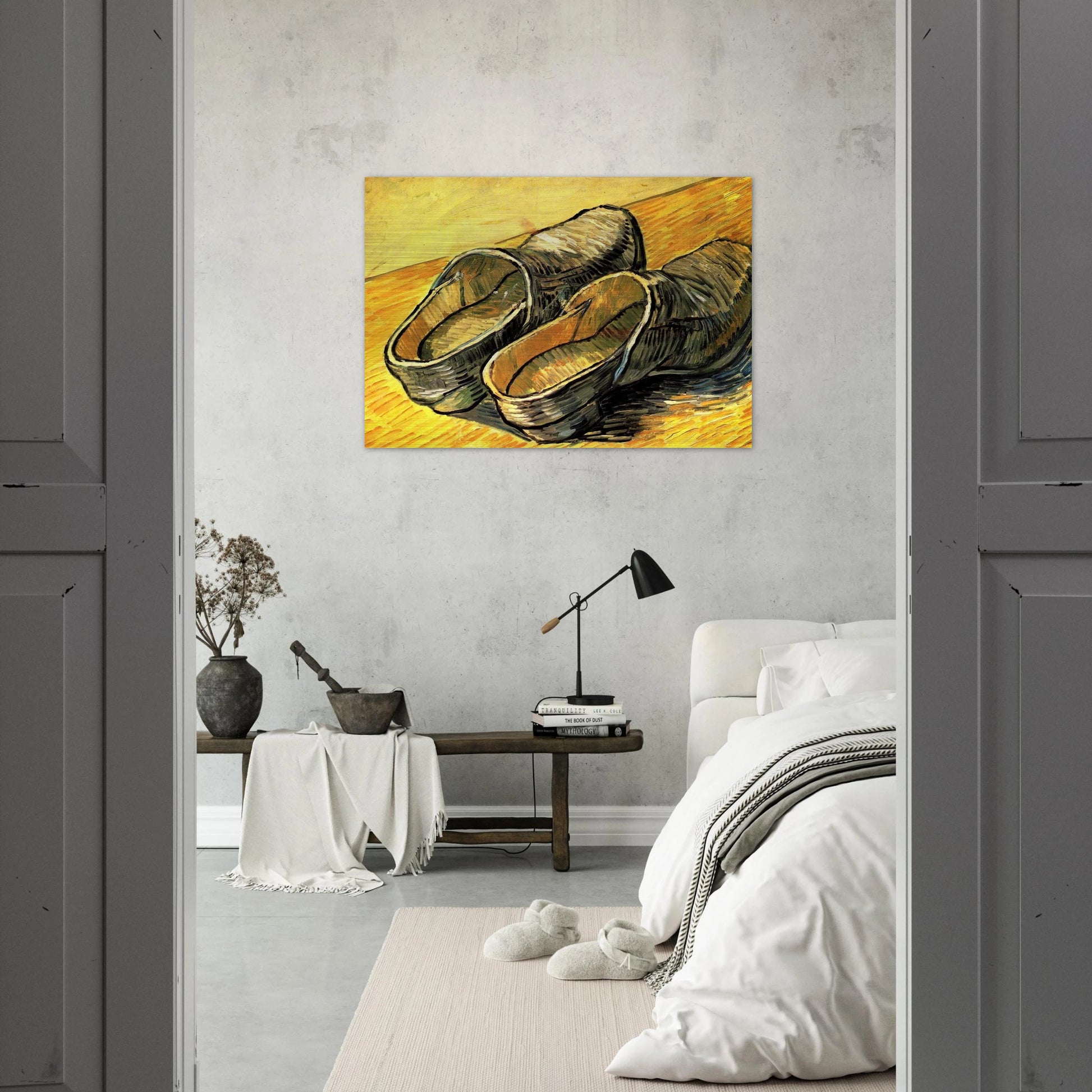 A Pair of Leather Clogs - Vincent van Gogh Brushed Aluminum Print - 70x100 cm / 28x40 inches | Vincent van Gogh Aluminum Print | Vincent van Gogh Prints
