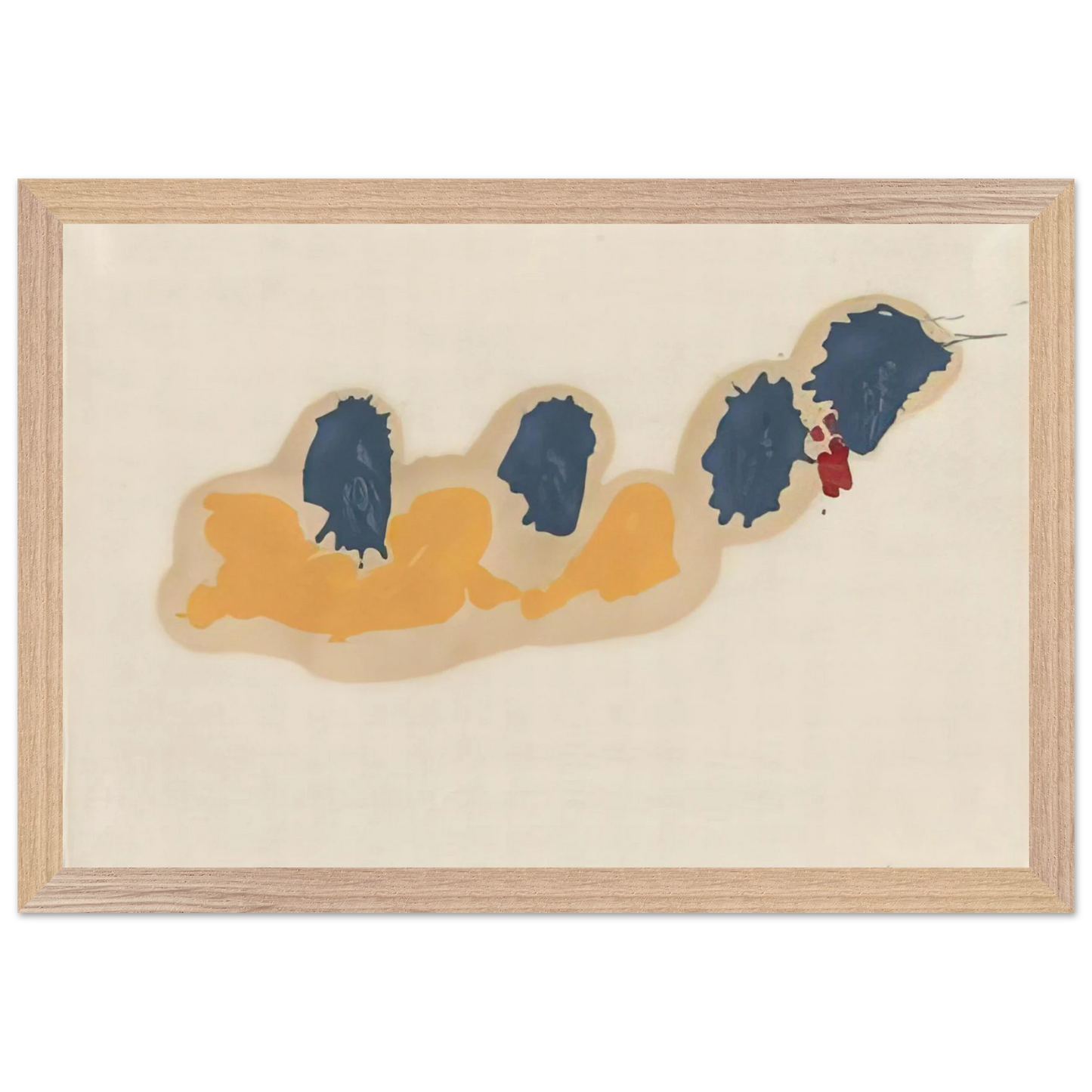 Helen Frankenthaler - April IV - 1960 Wall art - 13x18 cm / 5x7 inches - Premium Wooden Framed Poster With Fine Art Paper-canvas - Black frame