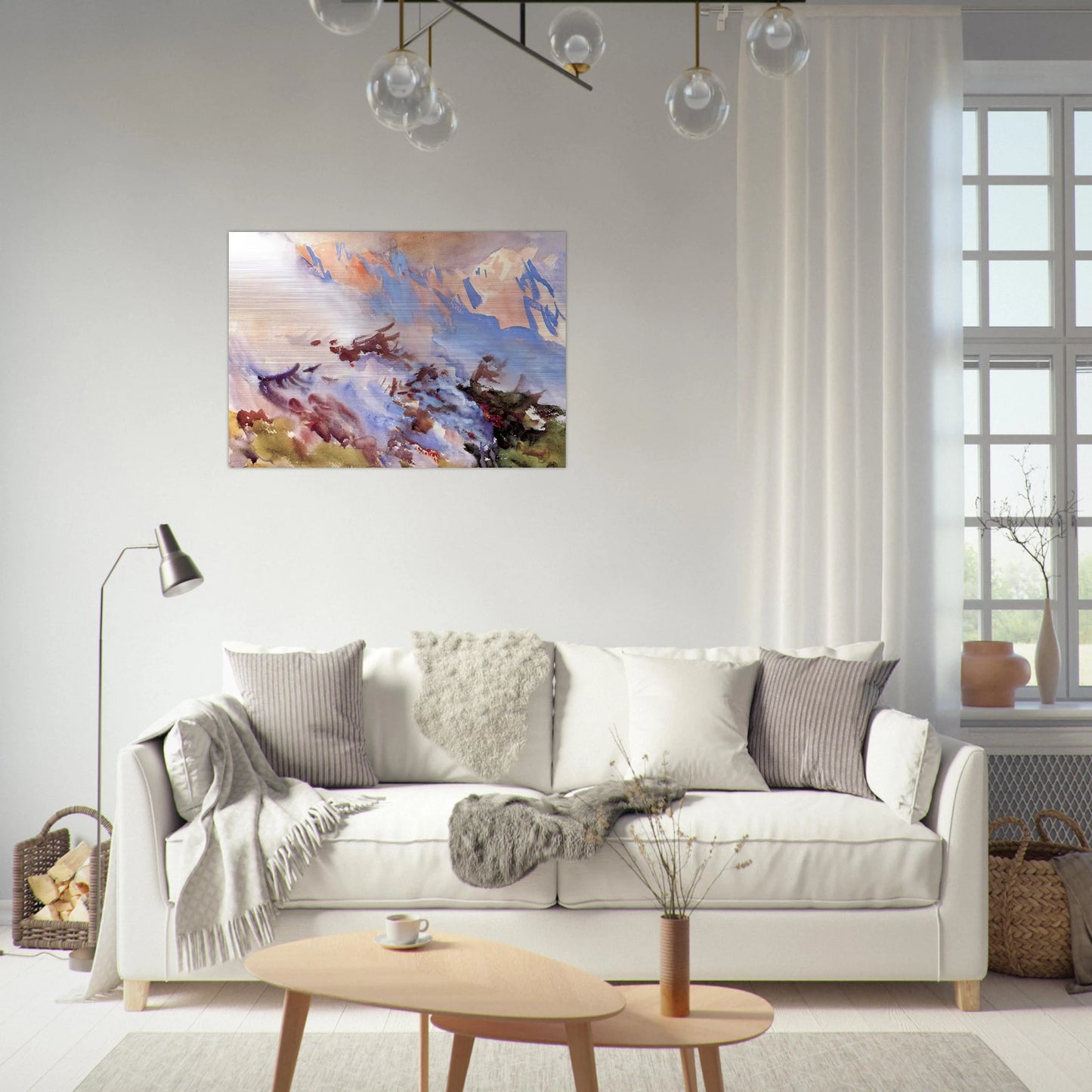 Mountain Fire - John Singer Sargent Brushed Aluminum Print - 70x100 cm / 28x40 inches | John Singer Sargent Aluminum Print | John Singer Sargent Prints
