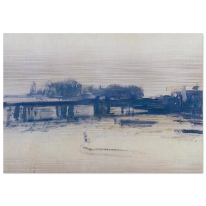 Charing Cross Bridge study - claude monet Brushed Aluminum Print - 70x100 cm / 28x40 inches | claude monet Aluminum Print | claude monet Prints