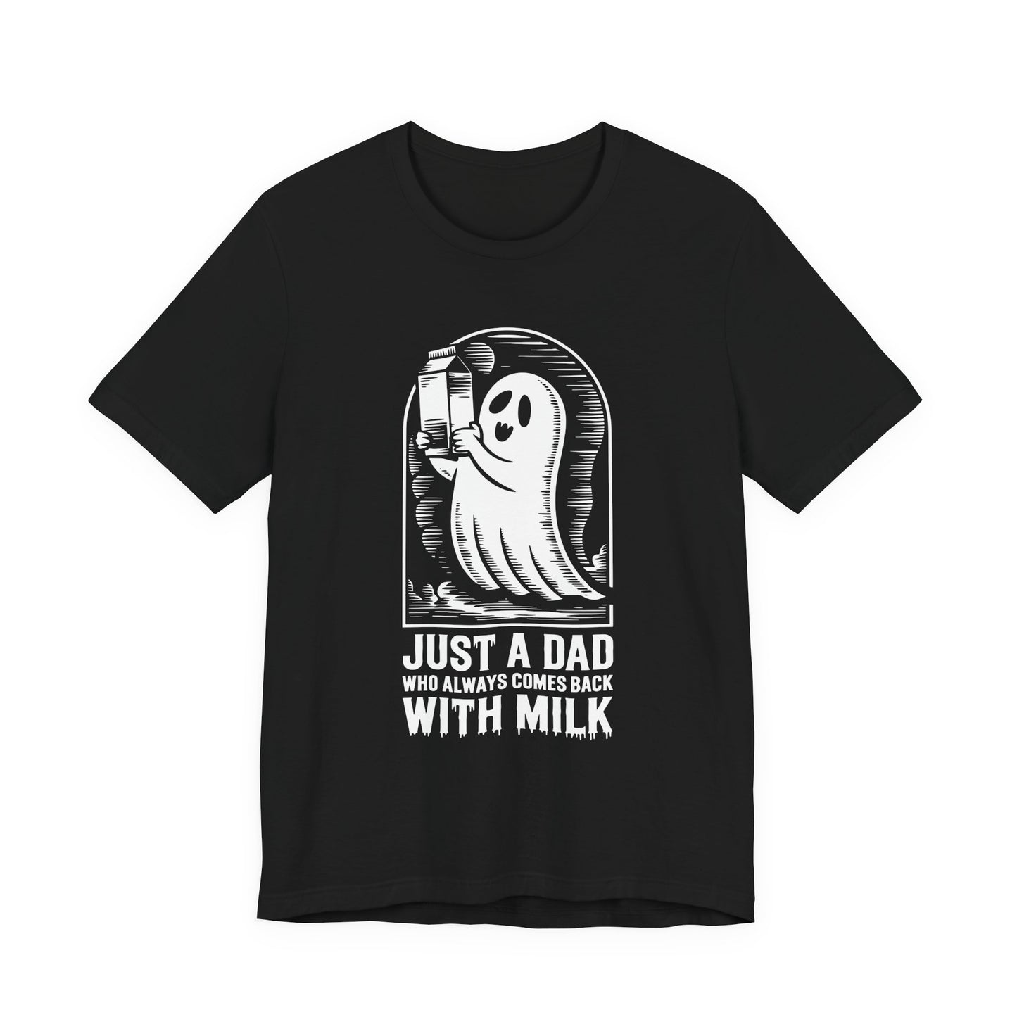 Solo un papá que siempre regresaba con leche camiseta de Halloween - Camiseta de manga corta unisex