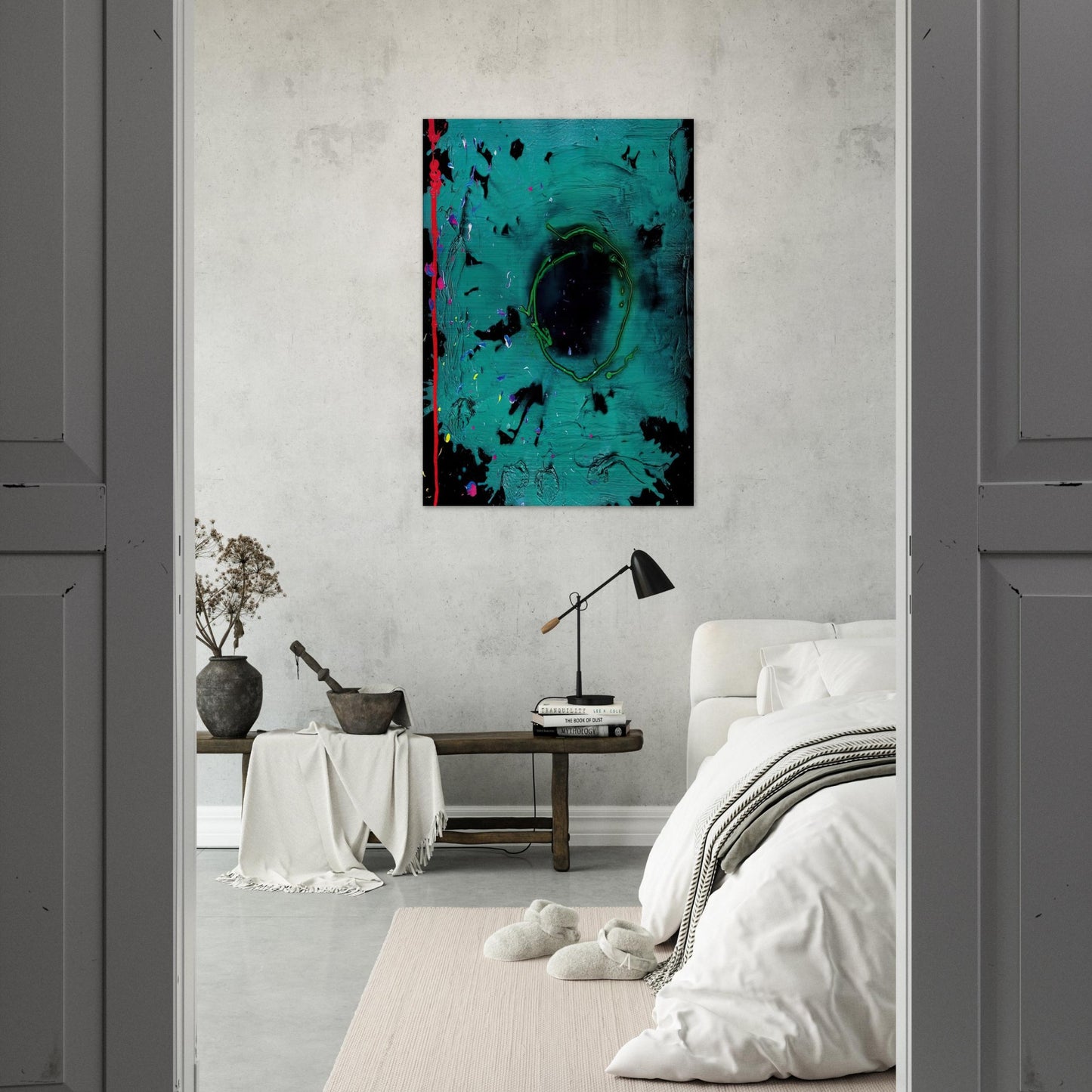 Eyes That Dream - 20.3.08 Clifford Dies - 2008 - John Hoyland Brushed Aluminum Print - 70x100 cm / 28x40 inches | John Hoyland Aluminum Print | John Hoyland Prints