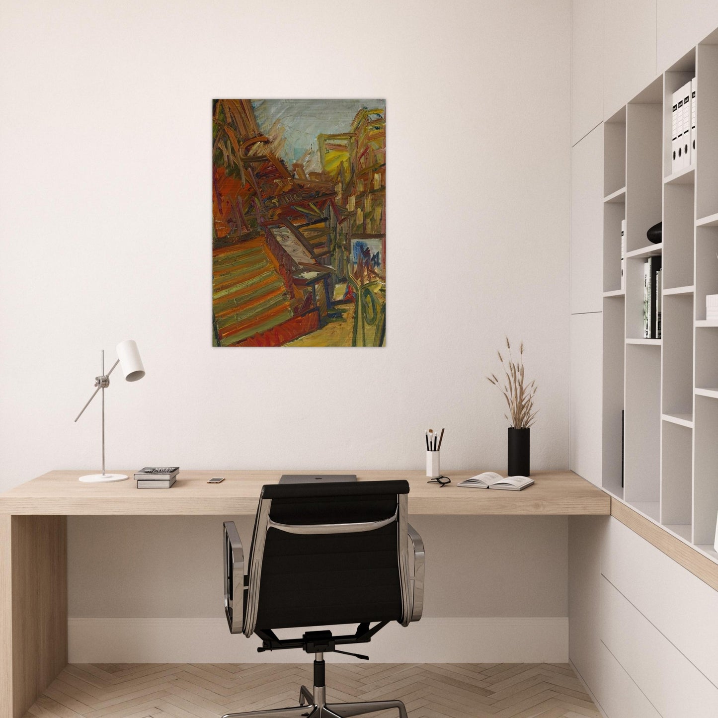 TO THE STUDIOS 1991 - Frank Auerbach Brushed Aluminum Print - 70x100 cm / 28x40 inches | Frank Auerbach Aluminum Print | Frank Auerbach Prints
