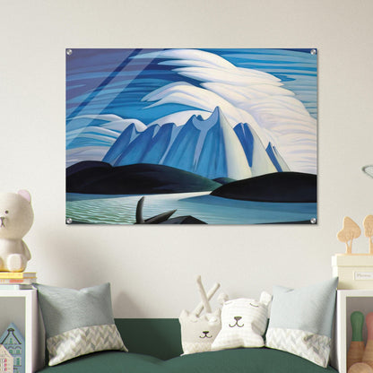 Lake and Mountains - 1928 - Lawren Harris Acrylic Print - 70x100 cm / 28x40″ inches