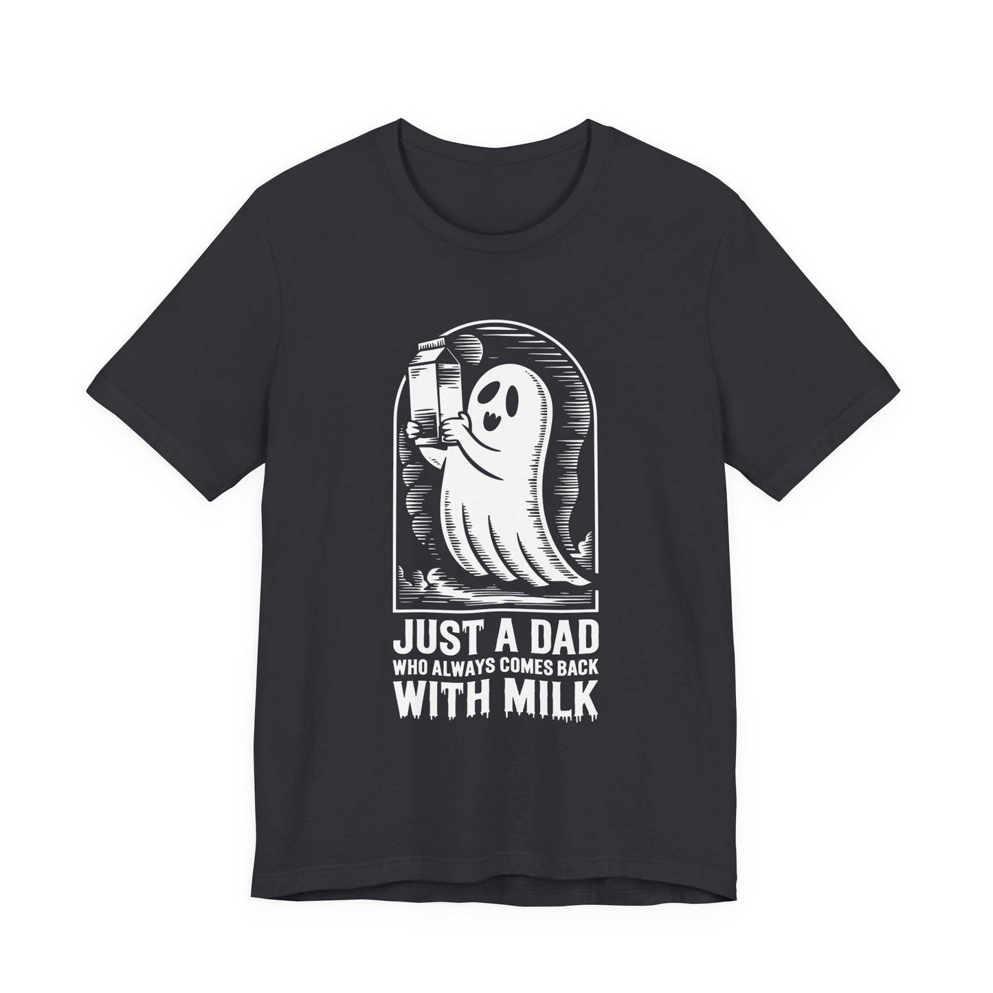 Solo un papá que siempre regresaba con leche camiseta de Halloween - Camiseta de manga corta unisex