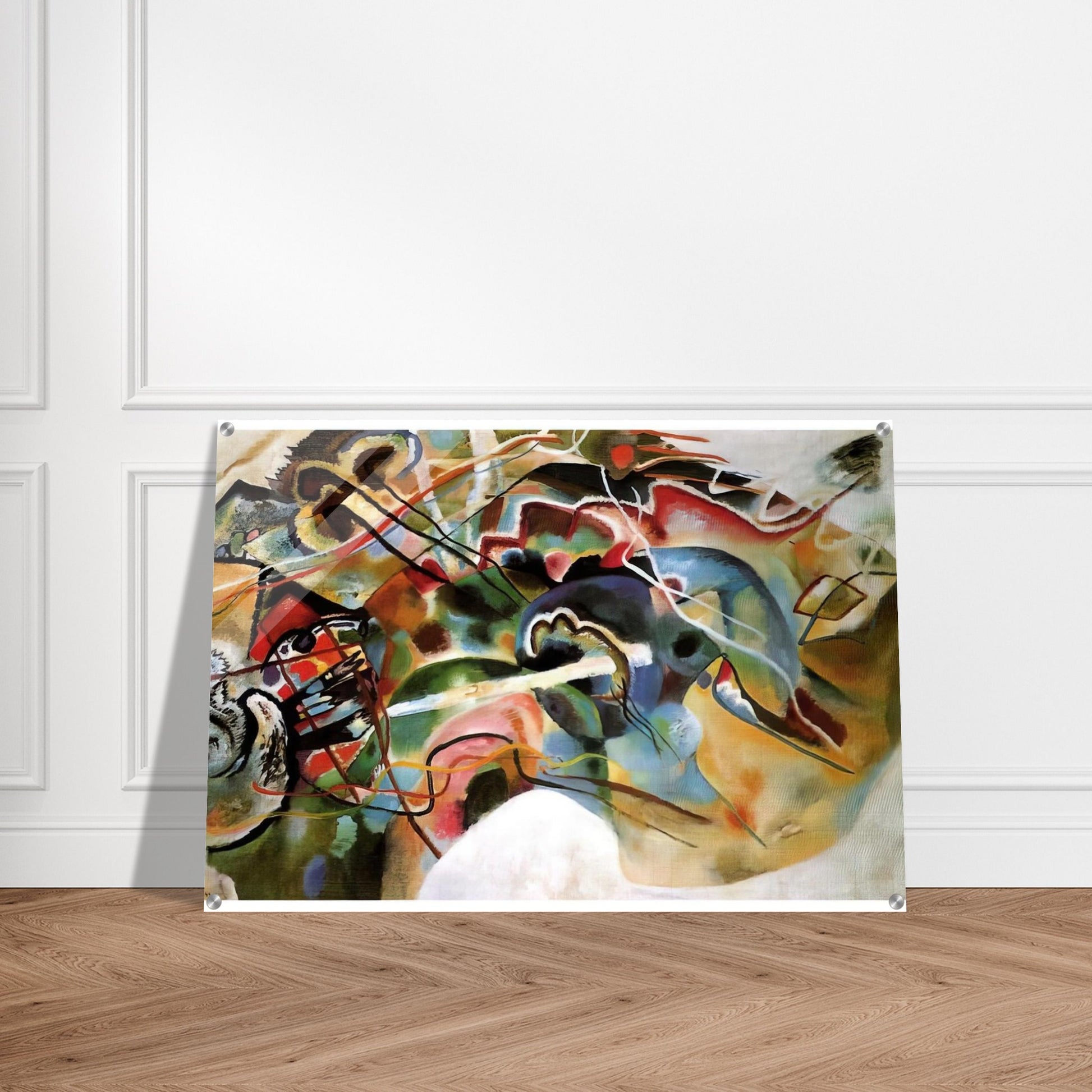 PICTURE WITH A WHITE BORDER 1913 - Wassily Kandinsky Acrylic Print - 70x100 cm / 28x40″ inches