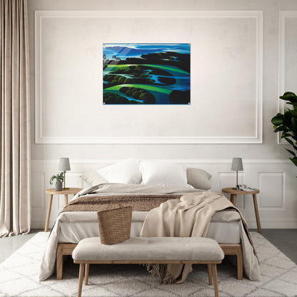 Summers Twilight - Eyvind Earle Acrylic Print - 70x100 cm / 28x40″ inches