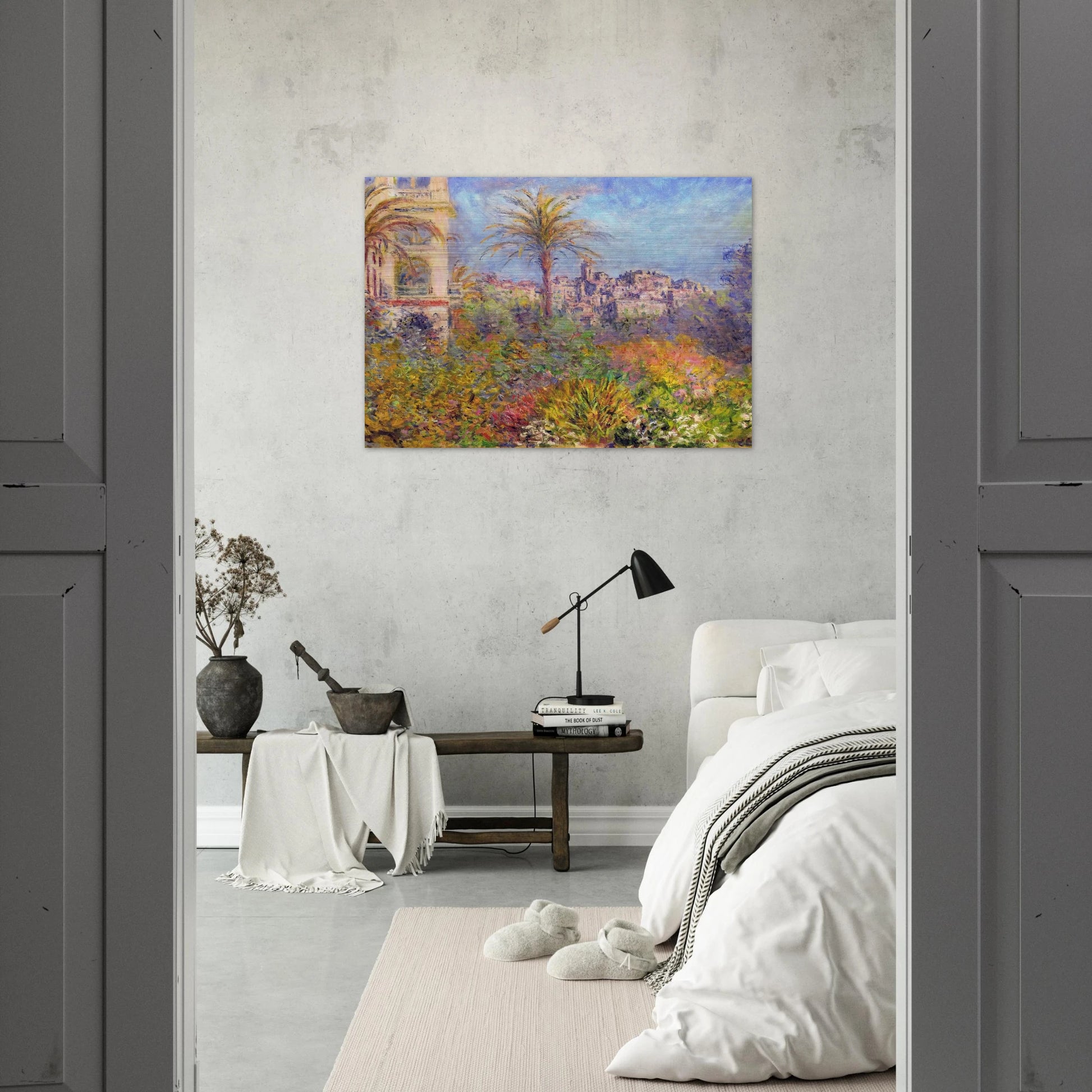 Villas at Bordighera 03 - claude monet Brushed Aluminum Print - 70x100 cm / 28x40 inches | claude monet Aluminum Print | claude monet Prints