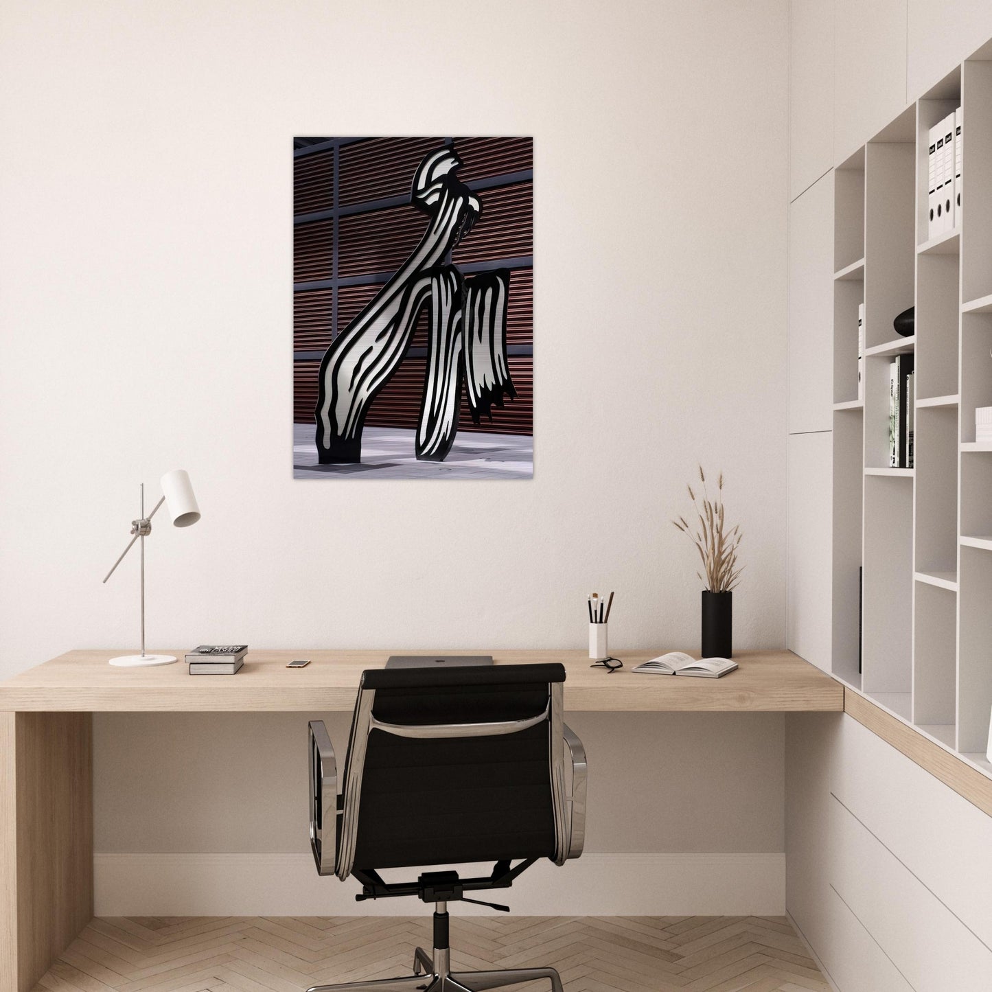 BRUSHSTROKE 1996 - Roy Lichtenstein Brushed Aluminum Print - 70x100 cm / 28x40 inches | Roy Lichtenstein Aluminum Print | Roy Lichtenstein Prints