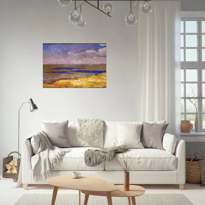 VIEW OF THE RIVER SCHELDT 1893 - Theo van Rysselberghe Brushed Aluminum Print - 70x100 cm / 28x40 inches | Theo van Rysselberghe Aluminum Print | Theo van Rysselberghe Prints
