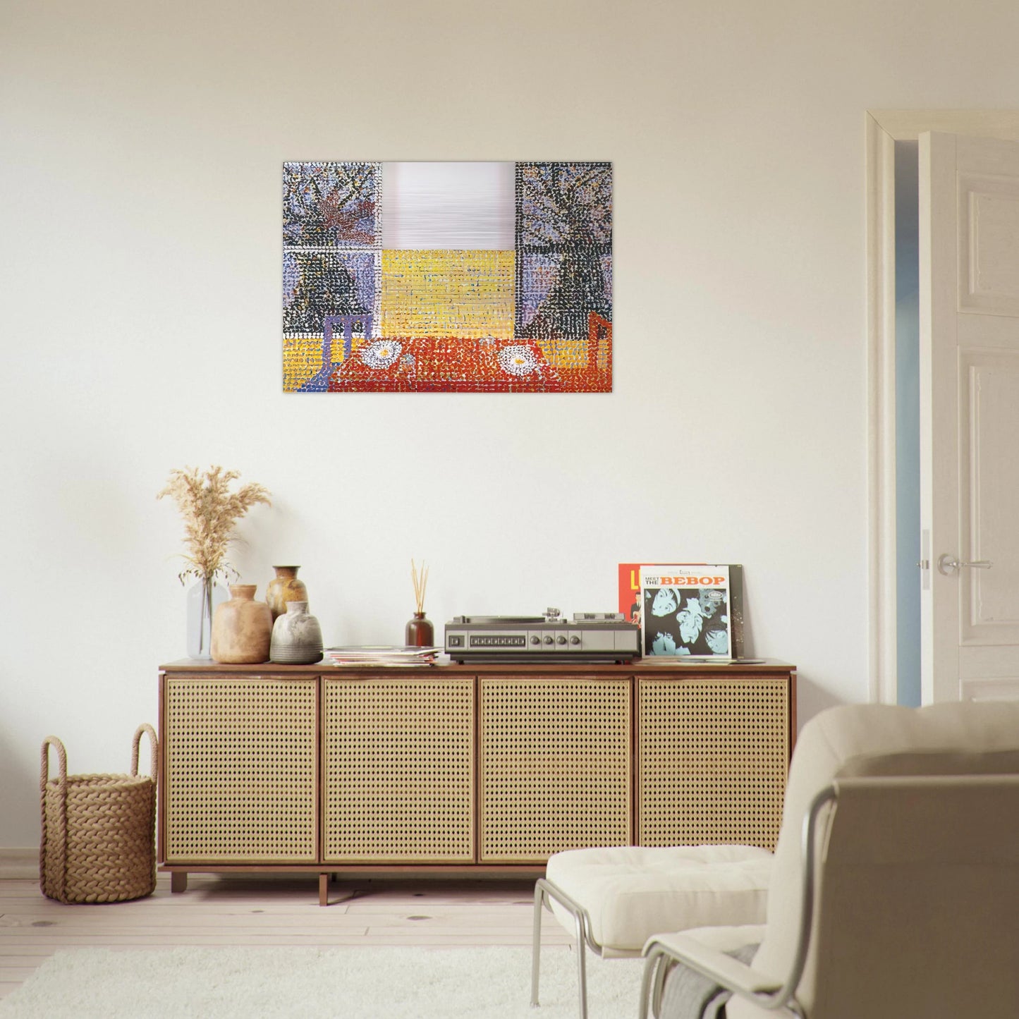 Table - 2001 - Jennifer Bartlett Brushed Aluminum Print - 70x100 cm / 28x40 inches | Jennifer Bartlett Aluminum Print | Jennifer Bartlett Prints