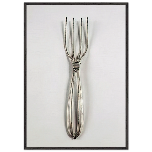 FORK 1940 - Alexander Calder 70x100 cm / 28x40 inches Framed Art Print – Black Wooden Frame