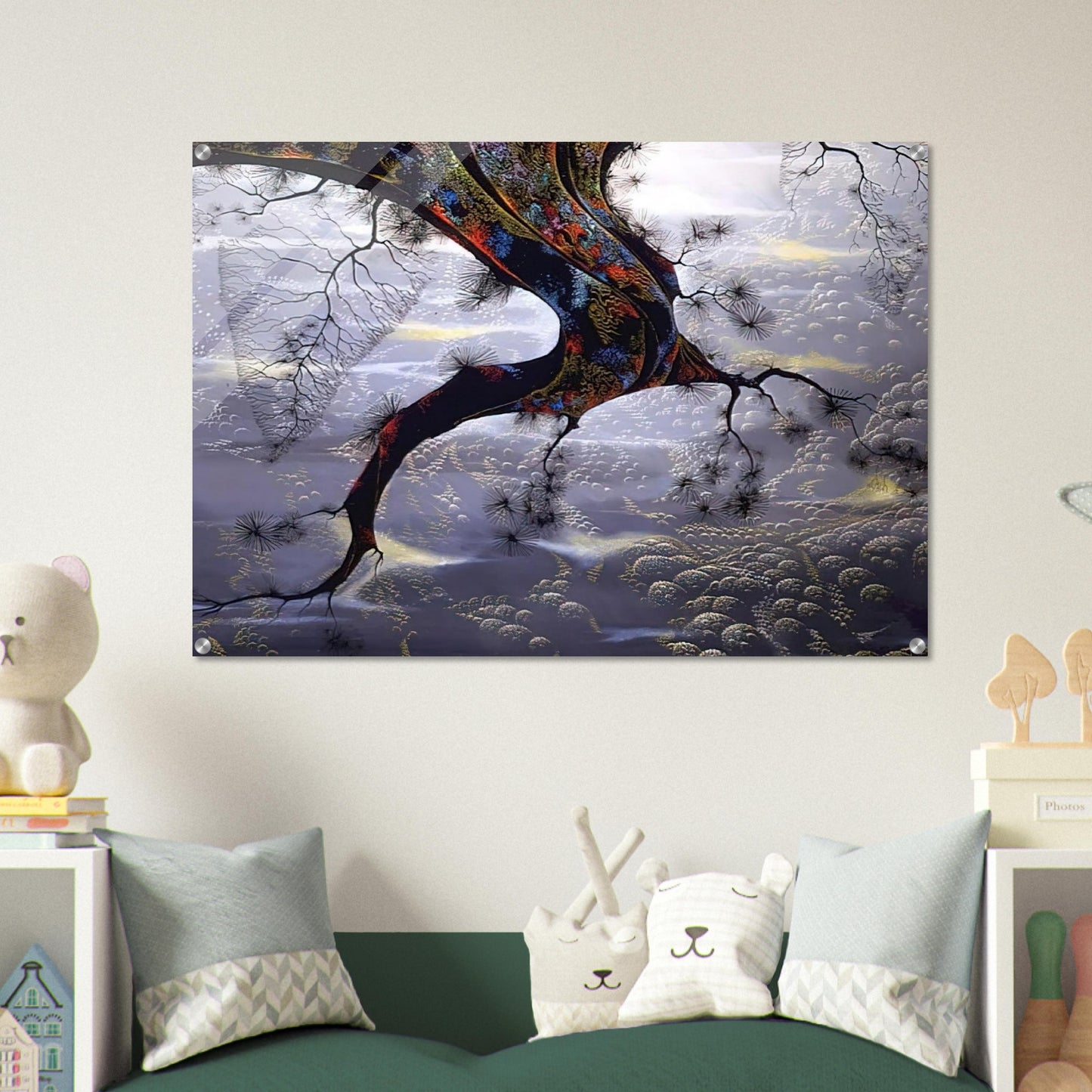 Pine Branch - Eyvind Earle Acrylic Print - 70x100 cm / 28x40″ inches