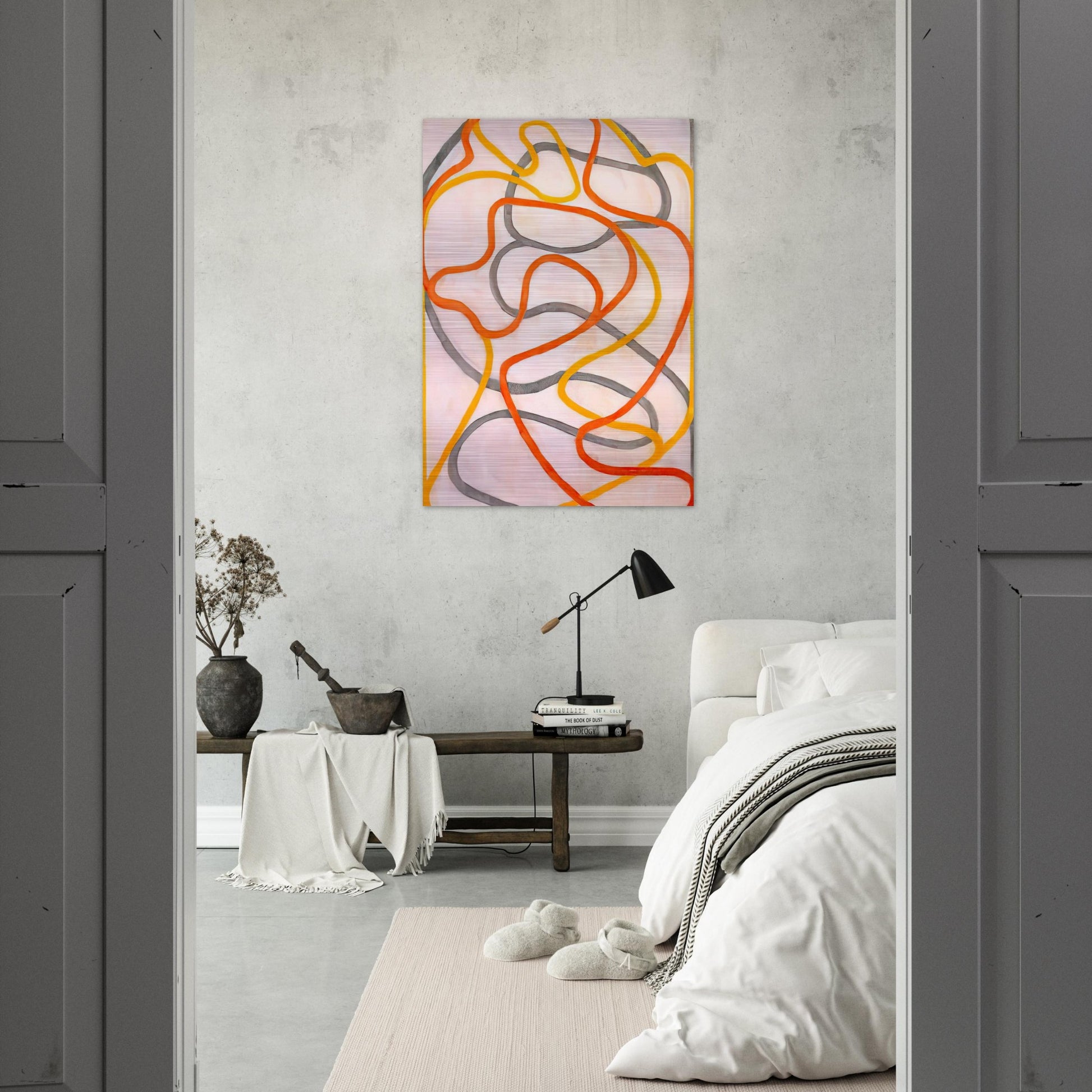 Attendant 5 - 1999 - Brice Marden Brushed Aluminum Print - 70x100 cm / 28x40 inches | Brice Marden Aluminum Print | Brice Marden Prints