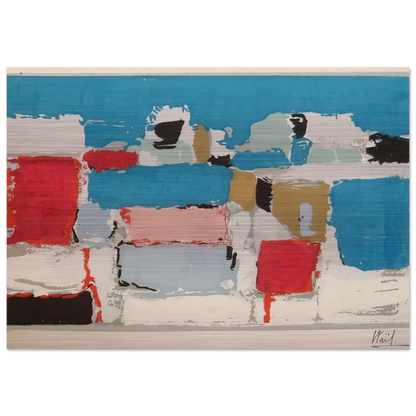 Méditerranée 01 - Art Informel - Nicolas de Stael Brushed Aluminum Print - 70x100 cm / 28x40 inches | Nicolas de Stael Aluminum Print | Nicolas de Stael Prints