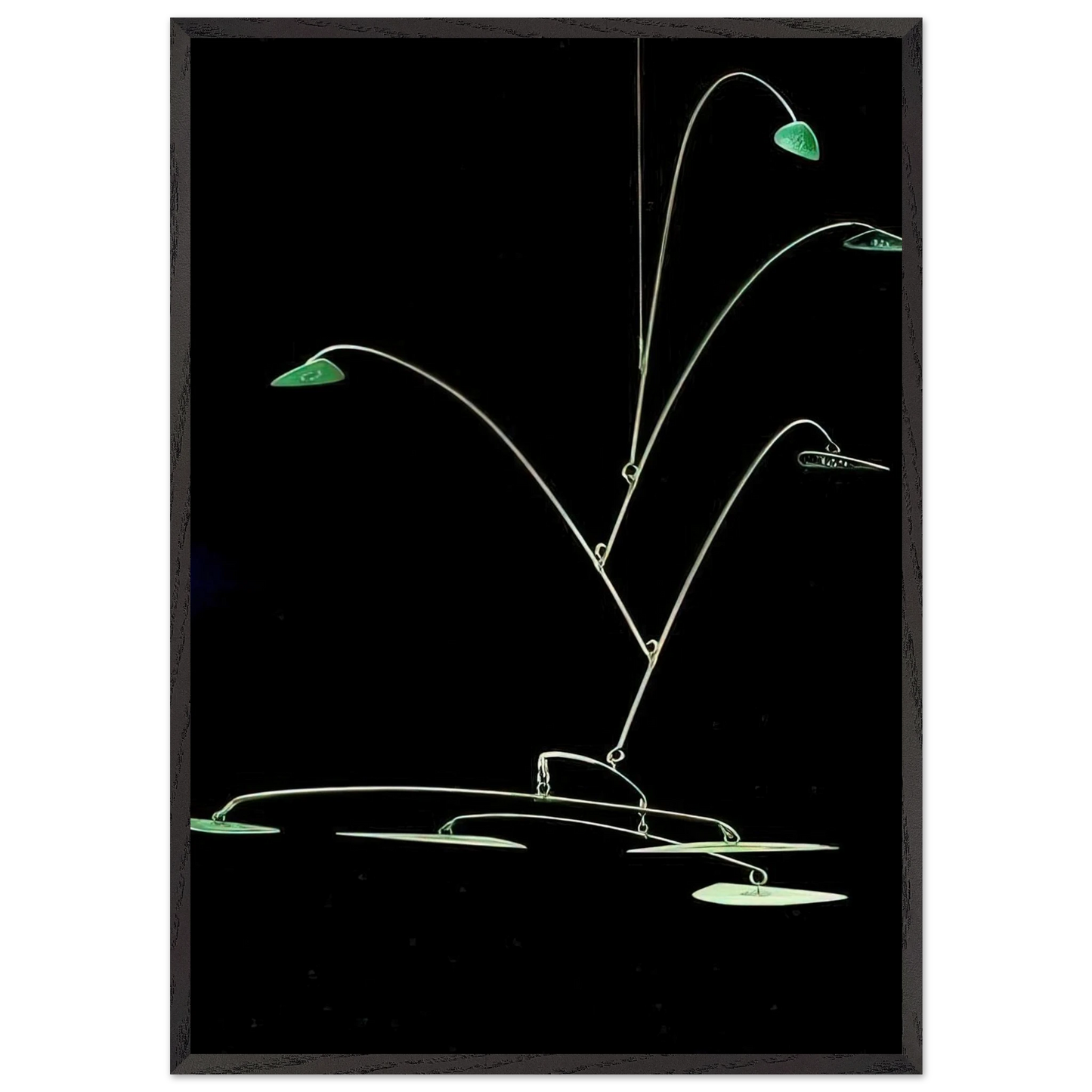 STAINLESS STEALER 1966 - Alexander Calder 70x100 cm / 28x40 inches Framed Art Print – Black Wooden Frame