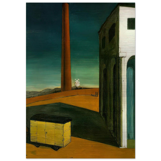THE ANGUISH OF DEPARTURE 1914 - Giorgio de Chirico Brushed Aluminum Print - 70x100 cm / 28x40 inches | Giorgio de Chirico Aluminum Print | Giorgio de Chirico Prints