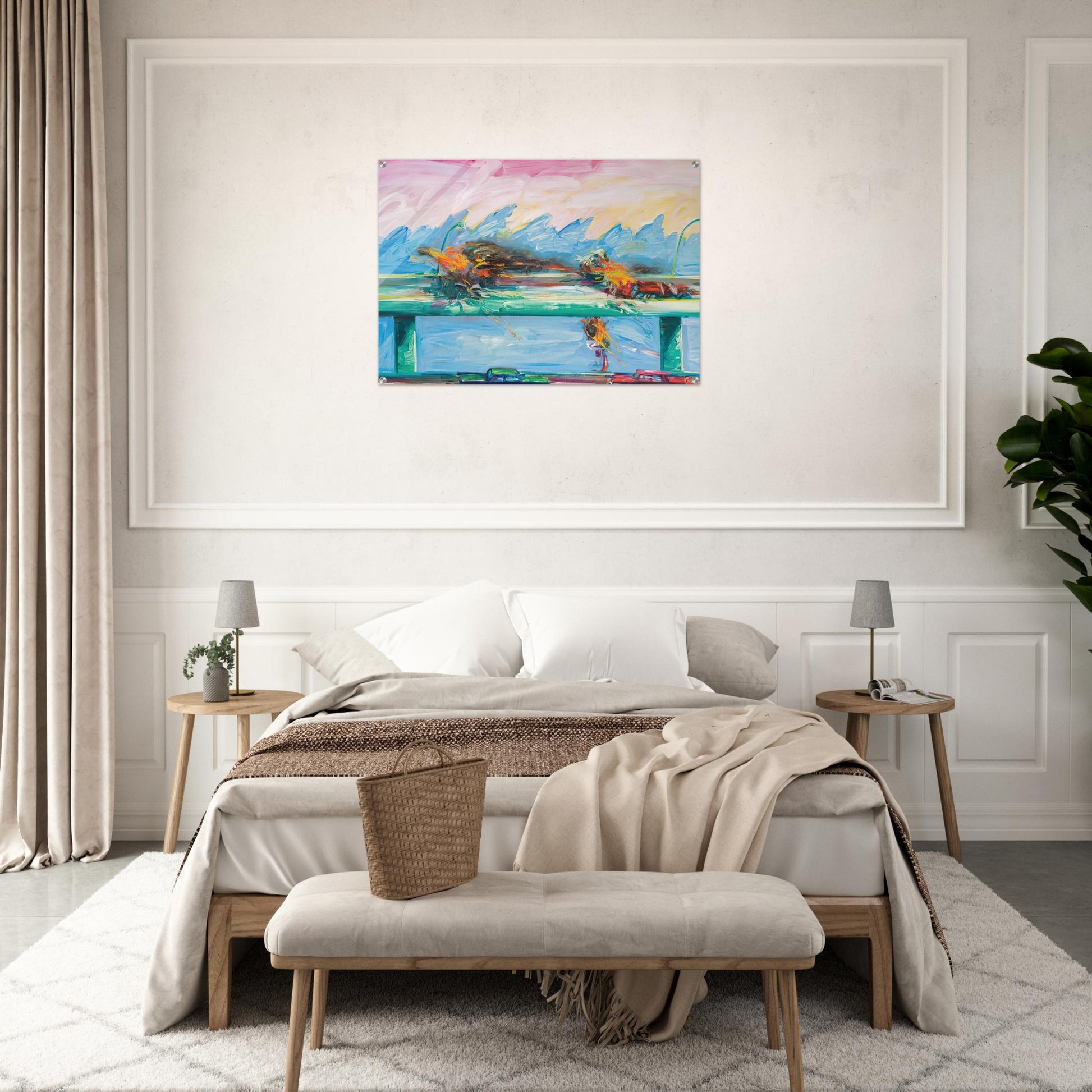 Crash in Phthalo Green - 1984 - Carlos Almaraz Acrylic Print - 70x100 cm / 28x40″ inches