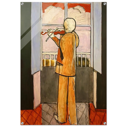 THE VIOLINIST AT THE WINDOW 1918 - Henri Matisse Acrylic Print - 70x100 cm / 28x40″ inches