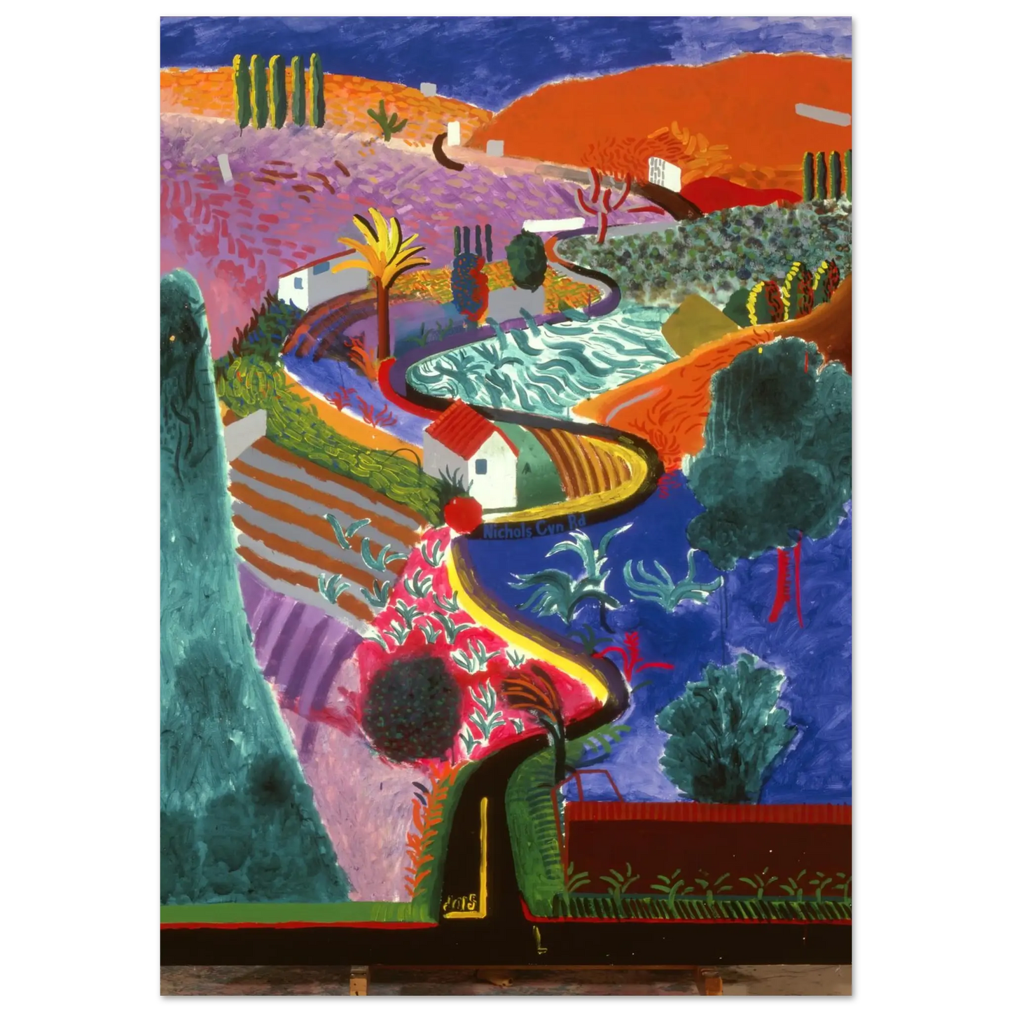David Hockney - David Hockney Wall art - 13x18 cm / 5x7 inches - Premium Wooden Framed Poster With Fine Art Paper - Black frame