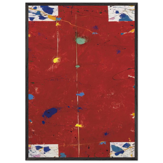Untitled  EXP SF 56-04  - Sam Francis 70x100 cm / 28x40 inches Framed Art Print – Black Wooden Frame