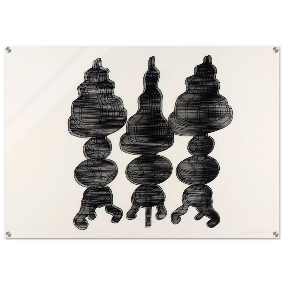 3 Cakes on Swivel Chairs - 1971 - Dieter Roth Acrylic Print - 70x100 cm / 28x40″ inches