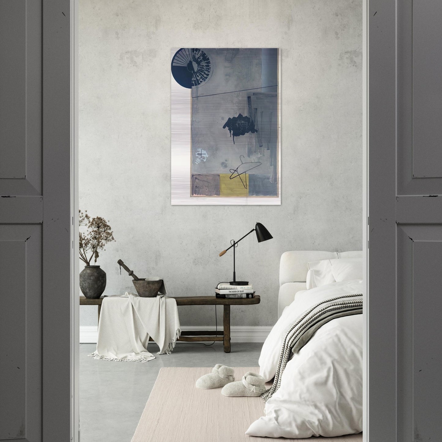 EVIAN - Jasper Johns Brushed Aluminum Print - 70x100 cm / 28x40 inches | Jasper Johns Aluminum Print | Jasper Johns Prints
