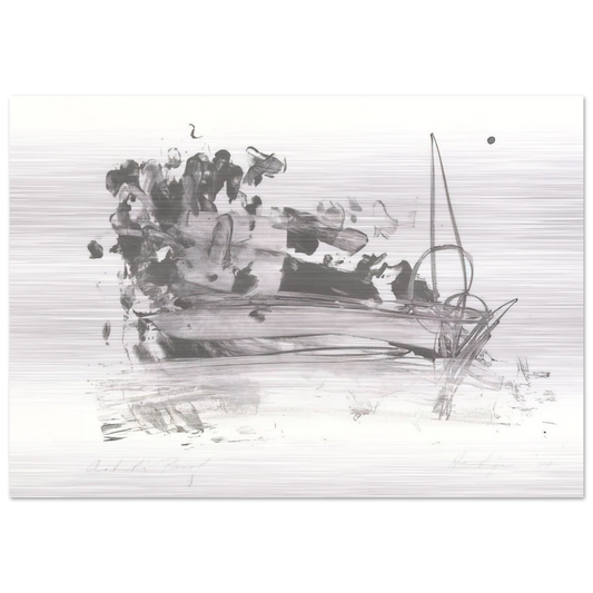 The Hero Leaves His Ship - Grace Hartigan Brushed Aluminum Print - 70x100 cm / 28x40 inches | Grace Hartigan Aluminum Print | Grace Hartigan Prints