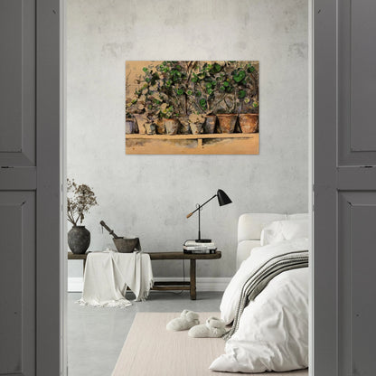 Flower Pots - Paul Cézanne Brushed Aluminum Print - 70x100 cm / 28x40 inches | Paul Cézanne Aluminum Print | Paul Cézanne Prints