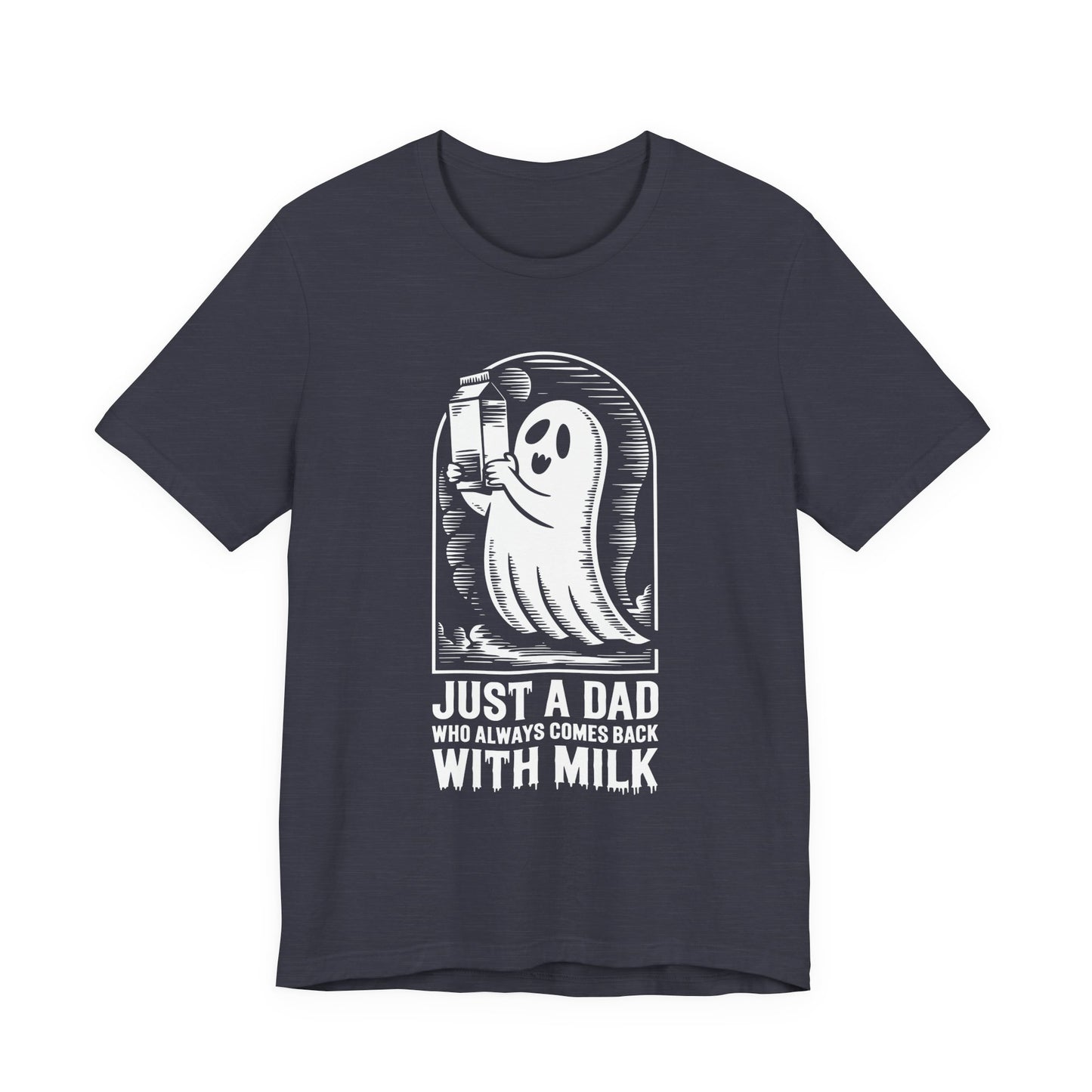 Solo un papá que siempre regresaba con leche camiseta de Halloween - Camiseta de manga corta unisex