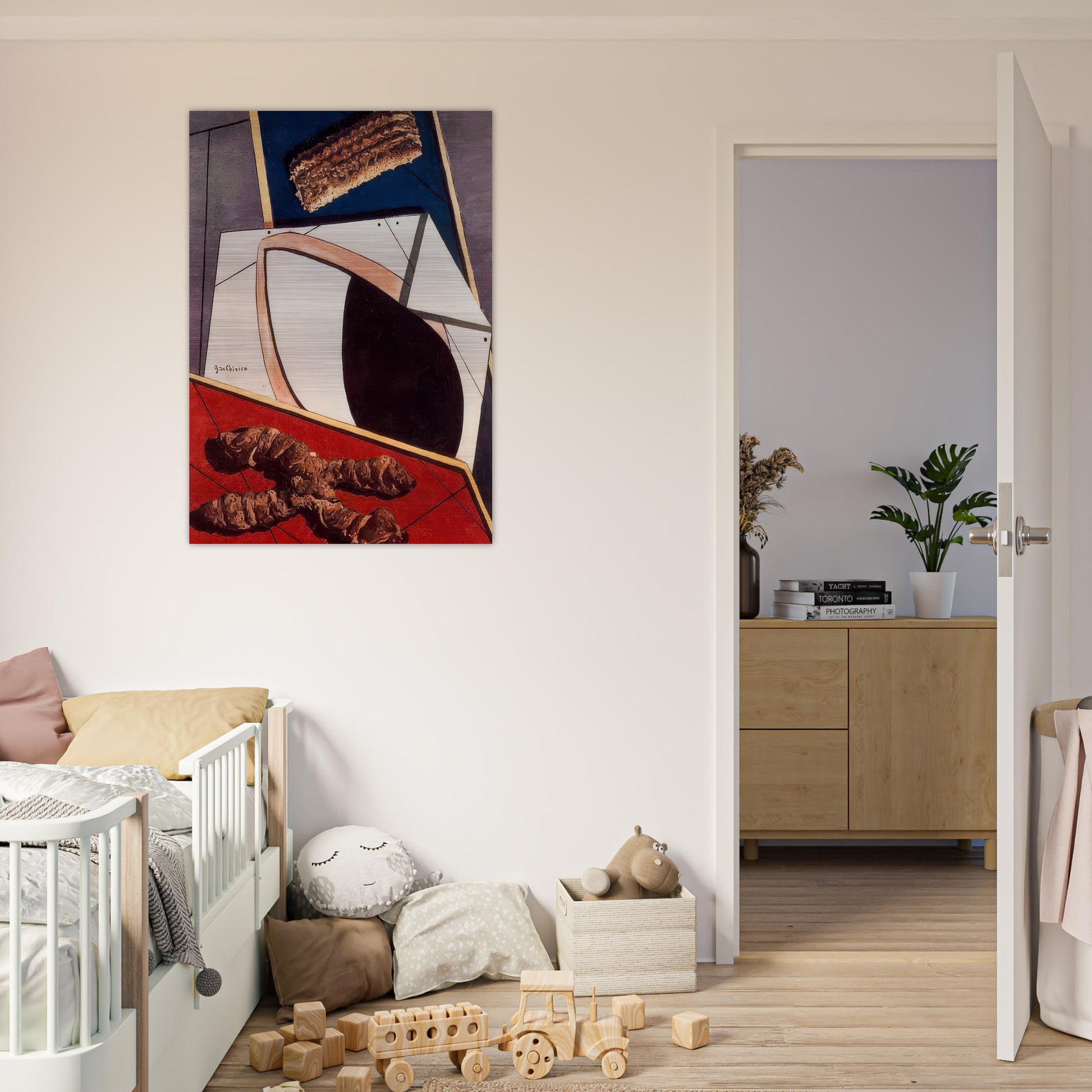 GREETINGS FROM A DISTANT FRIEND - Giorgio de Chirico Brushed Aluminum Print - 70x100 cm / 28x40 inches | Giorgio de Chirico Aluminum Print | Giorgio de Chirico Prints