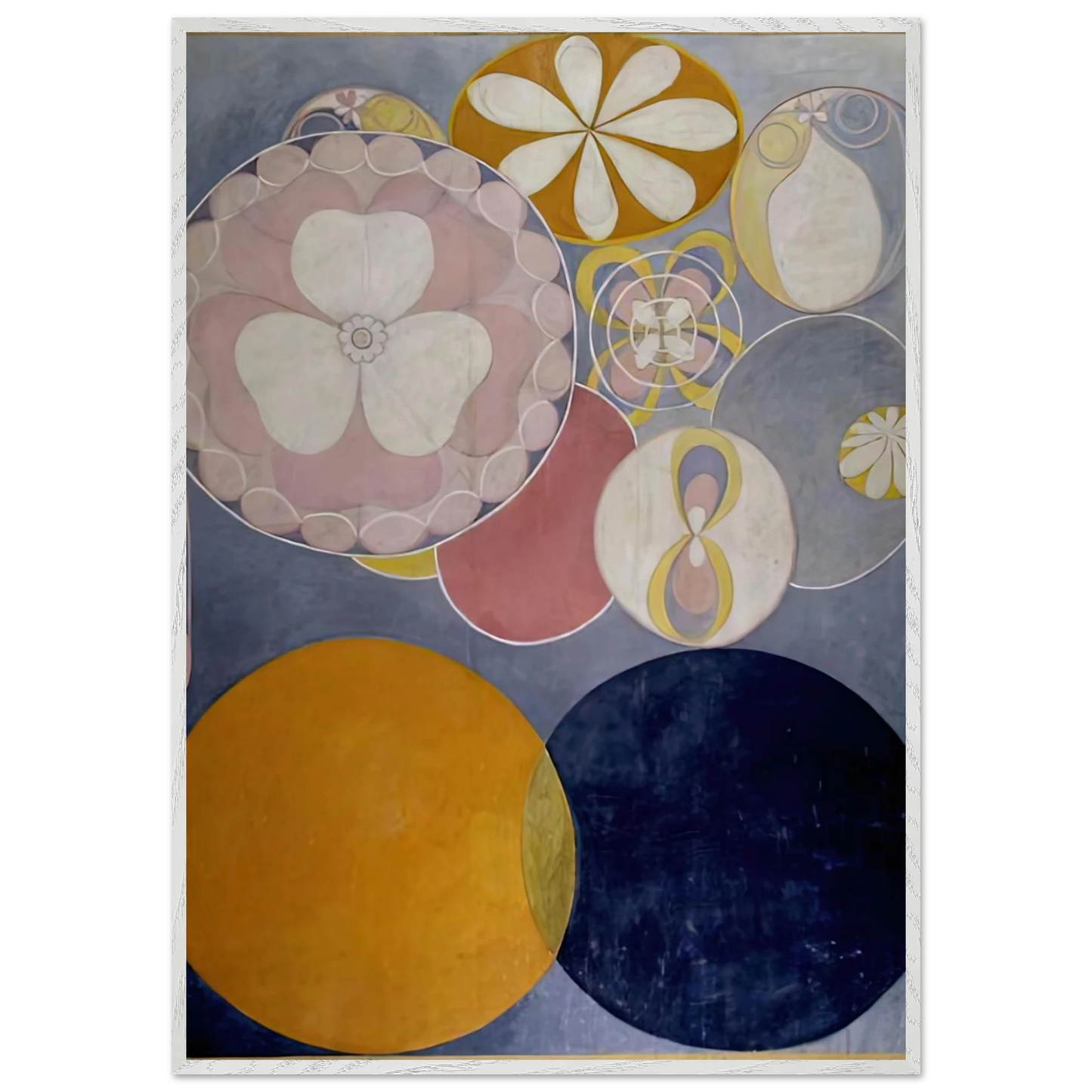 Hilma af Klint - DE TIO ST RSTA N 2 BARNAALDERN 1907 Wall art - 15x20 cm / 6x8 inches - Premium Wooden Framed Poster With Fine Art Paper-canvas - Black frame