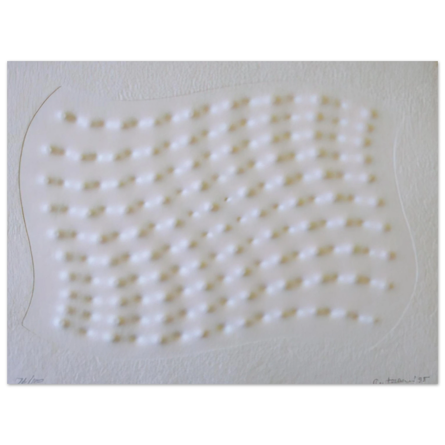 Enrico Castellani - Superficie III - 1995  75x100 cm / 30x40inches Fine Art Poster