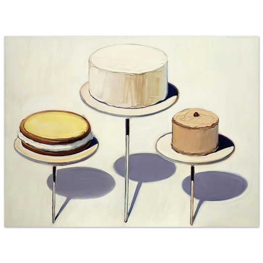 Wayne Thiebaud - Display Cakes - 1963 Wall Art - 21x29.7 cm / 8x12" - Fine Art Poster - -
