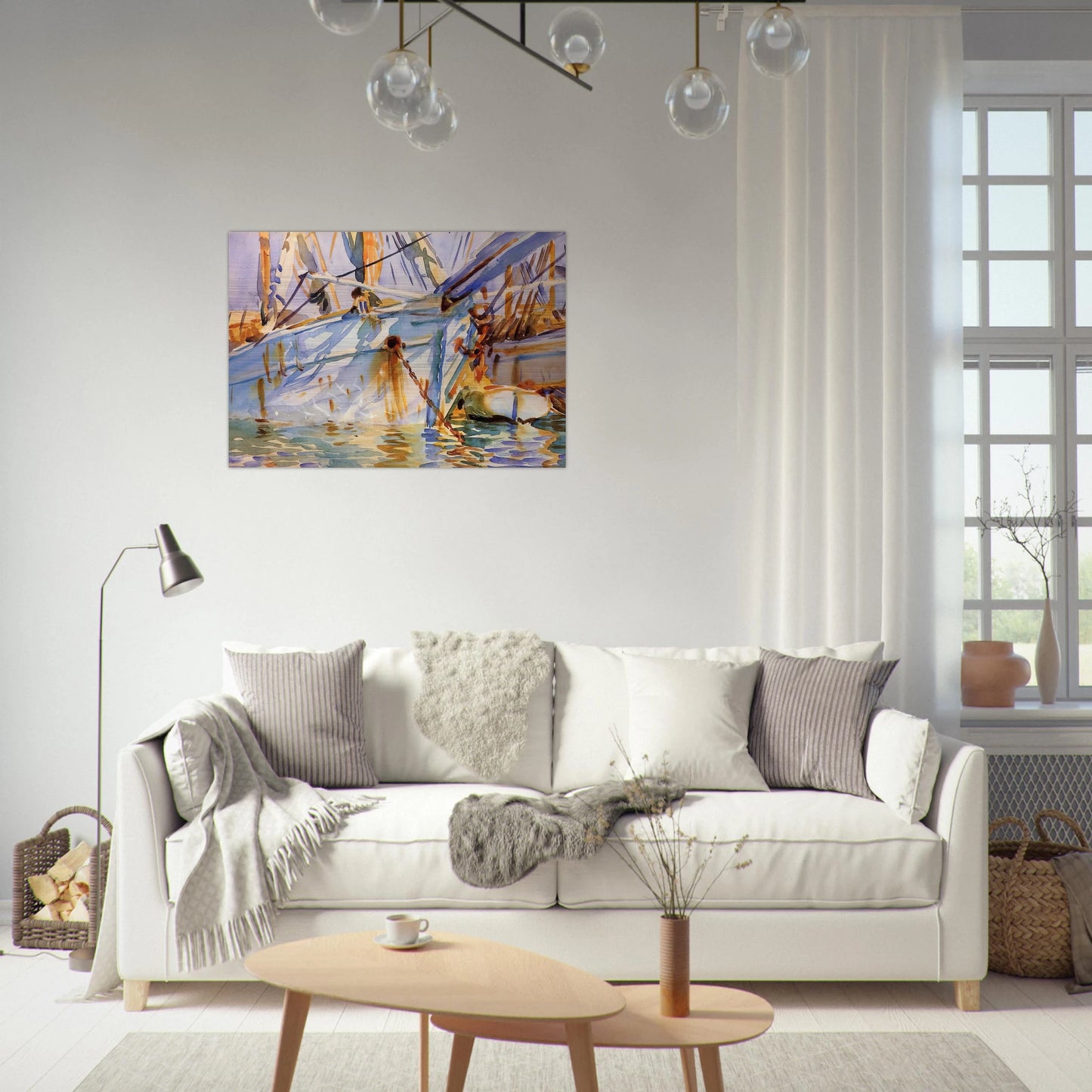 In a Levantine Port - John Singer Sargent Brushed Aluminum Print - 70x100 cm / 28x40 inches | John Singer Sargent Aluminum Print | John Singer Sargent Prints