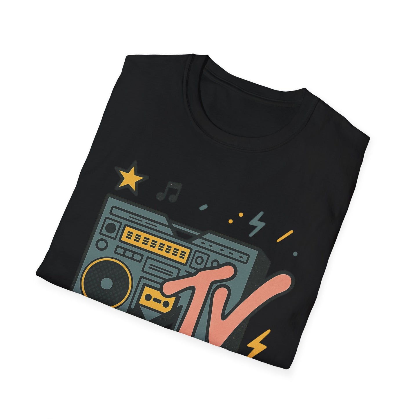 Camiseta gráfica retro de MTV con estampado de guepardo, estilo rock, unisex, estilo banda de los años 80 y 90