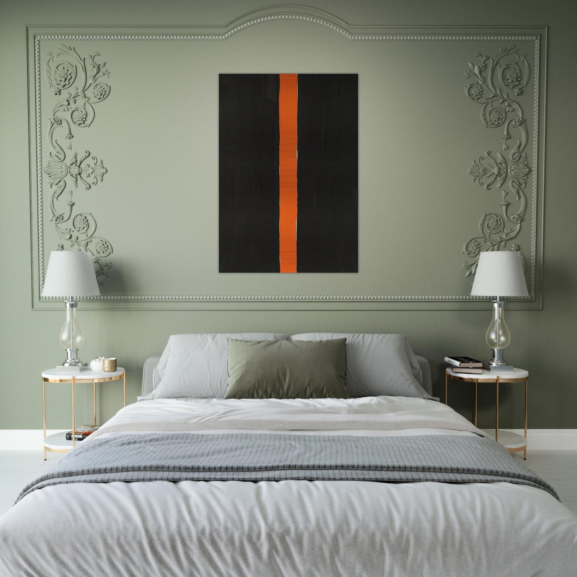 Untitled Black and Orange - 1988 - Gunther Forg Brushed Aluminum Print - 70x100 cm / 28x40 inches | Gunther Forg Aluminum Print | Gunther Forg Prints