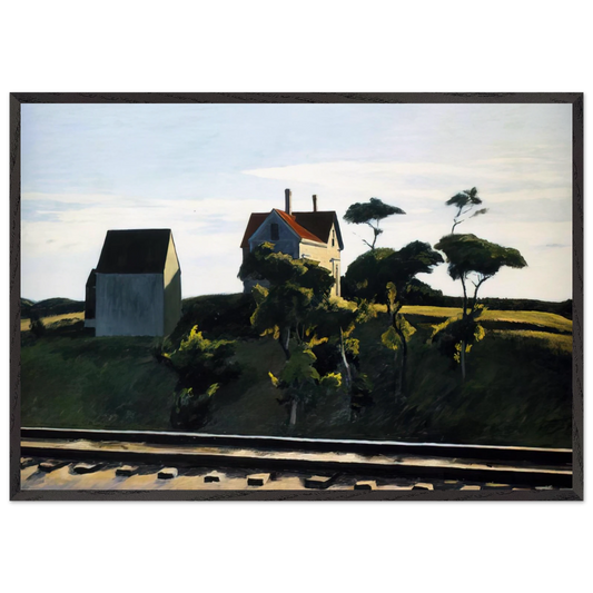 New York New Haven and Hartford - Edward Hopper 70x100 cm / 28x40 inches Framed Art Print – Black Wooden Frame
