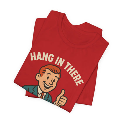 Camiseta divertida con cita sarcástica "Aguanta, que empeora", humor negro, camiseta gráfica divertida.