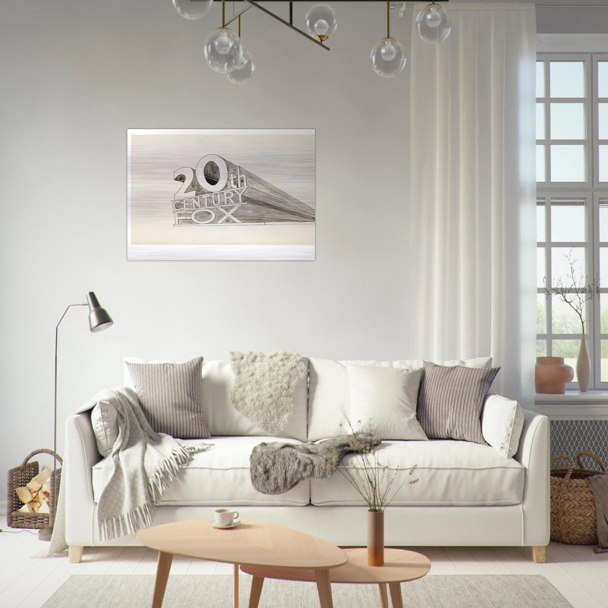 TRADEMARK STUDY 5 1962 - Edward Ruscha Brushed Aluminum Print - 70x100 cm / 28x40 inches | Edward Ruscha Aluminum Print | Edward Ruscha Prints