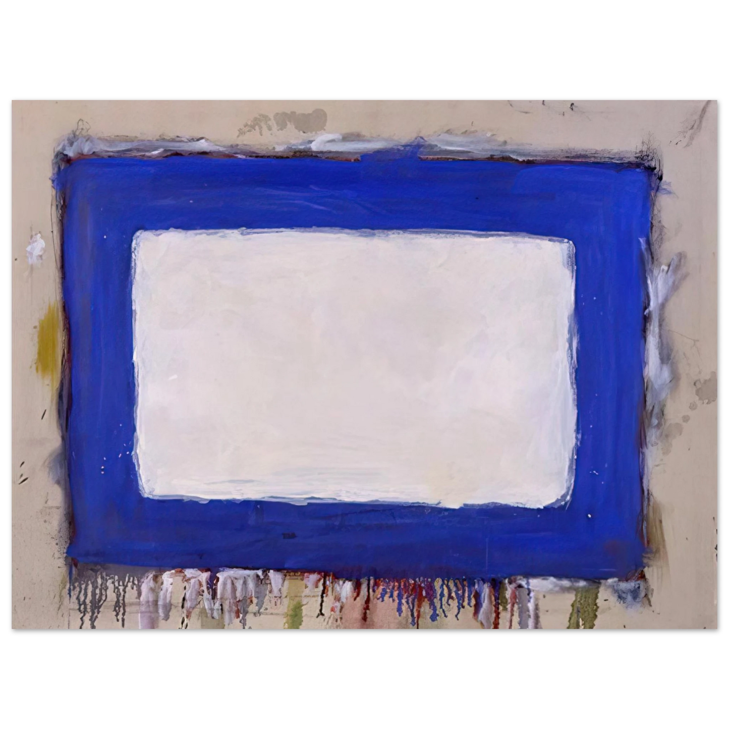 Gene Davis - Blue Rectangle II - 1958  75x100 cm / 30x40inches Fine Art Poster