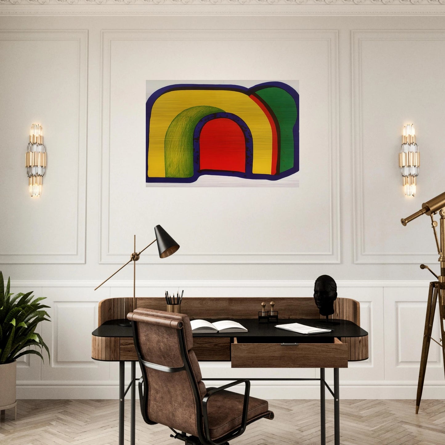 Arch - 1971 - Howard Hodgkin Brushed Aluminum Print - 70x100 cm / 28x40 inches | Howard Hodgkin Aluminum Print | Howard Hodgkin Prints