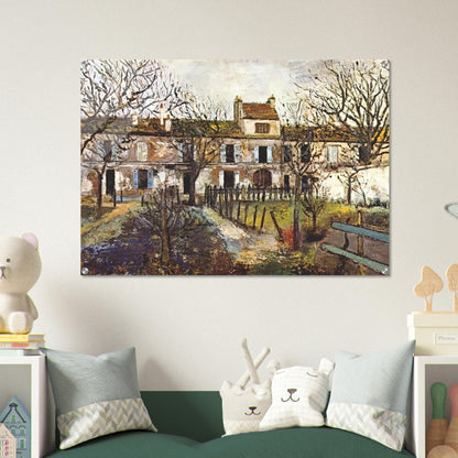 THE GARDEN AT MONTMAGNY - Maurice Utrillo Acrylic Print - 70x100 cm / 28x40″ inches