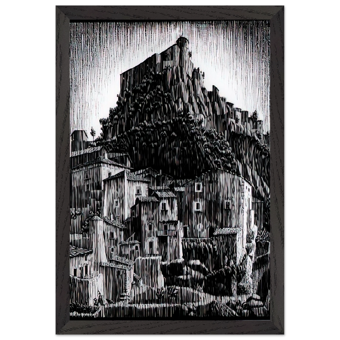MC Escher - CERRO AL VOLTURNO ABRUZZI JANUARY 1930 1930 Wall Art - 60x80 cm / 24x32 inches - Fine Art Poster - -