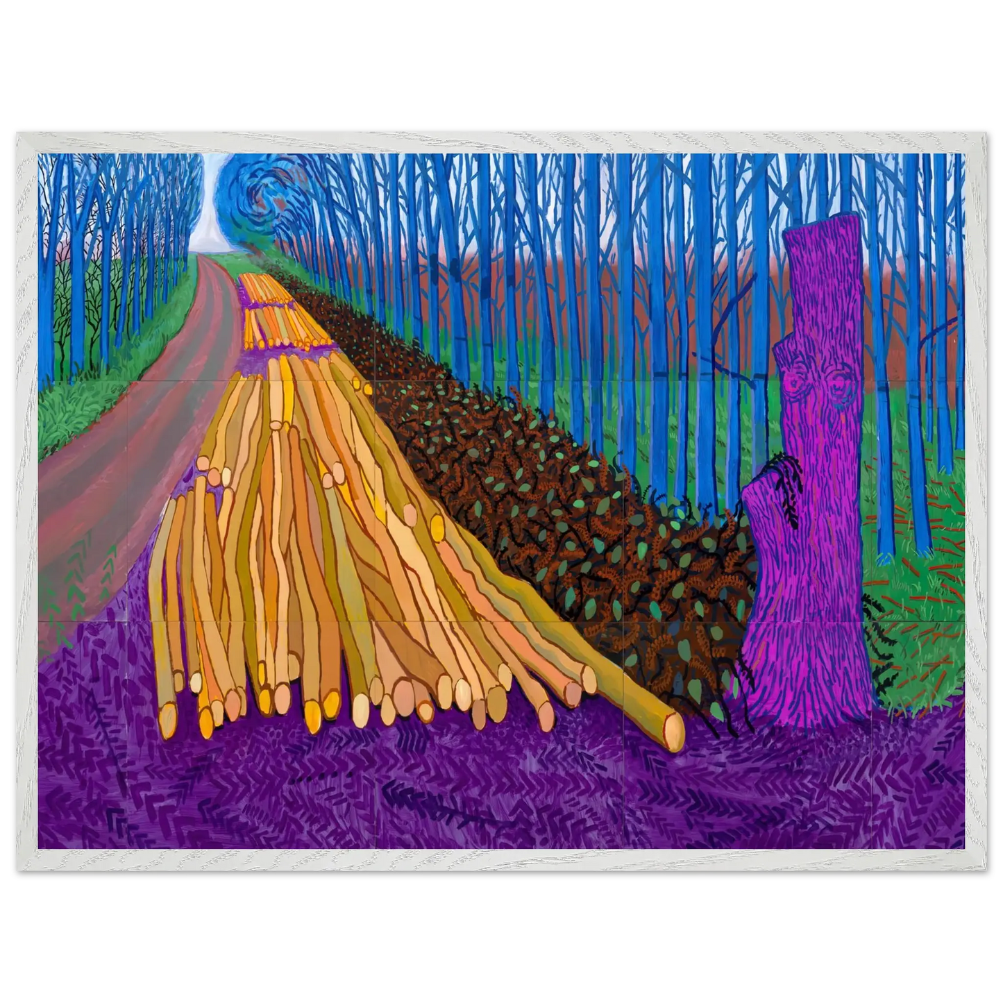 David Hockney - David Hockney Wall art - A3 (29.7 x 42  cm) - Premium Wooden Framed Poster With Fine Art Paper - Wood frame