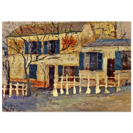 LAPIN AGILE 1 - Maurice Utrillo Brushed Aluminum Print - 70x100 cm / 28x40 inches | Maurice Utrillo Aluminum Print | Maurice Utrillo Prints